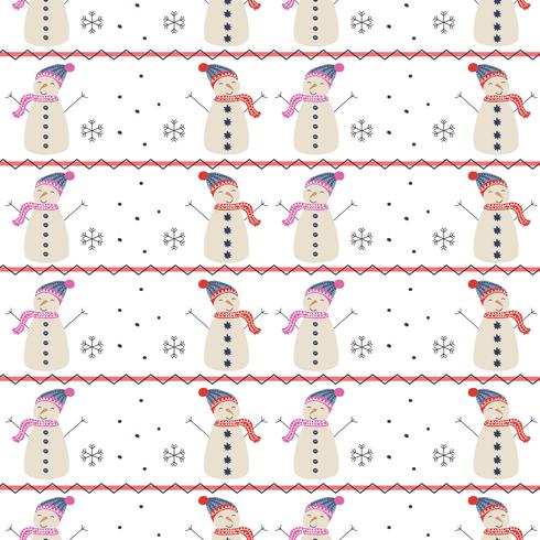 Snowman Vector Pattern