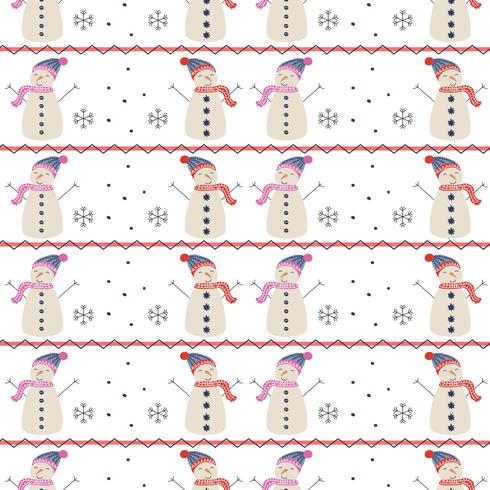 Snowman Vector Pattern