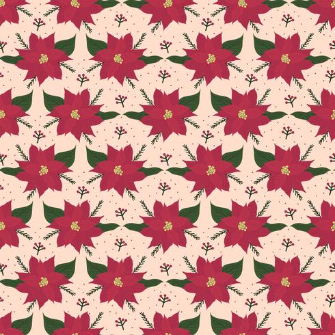 Poinsettia Vector Pattern
