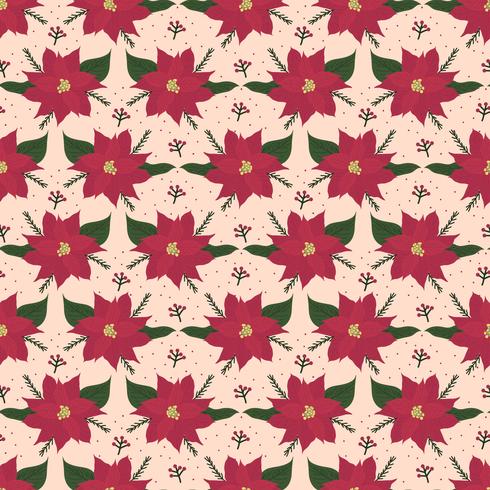 Poinsettia Vector Pattern