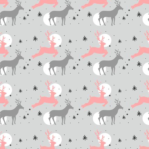 Christmas Deer Pattern vector