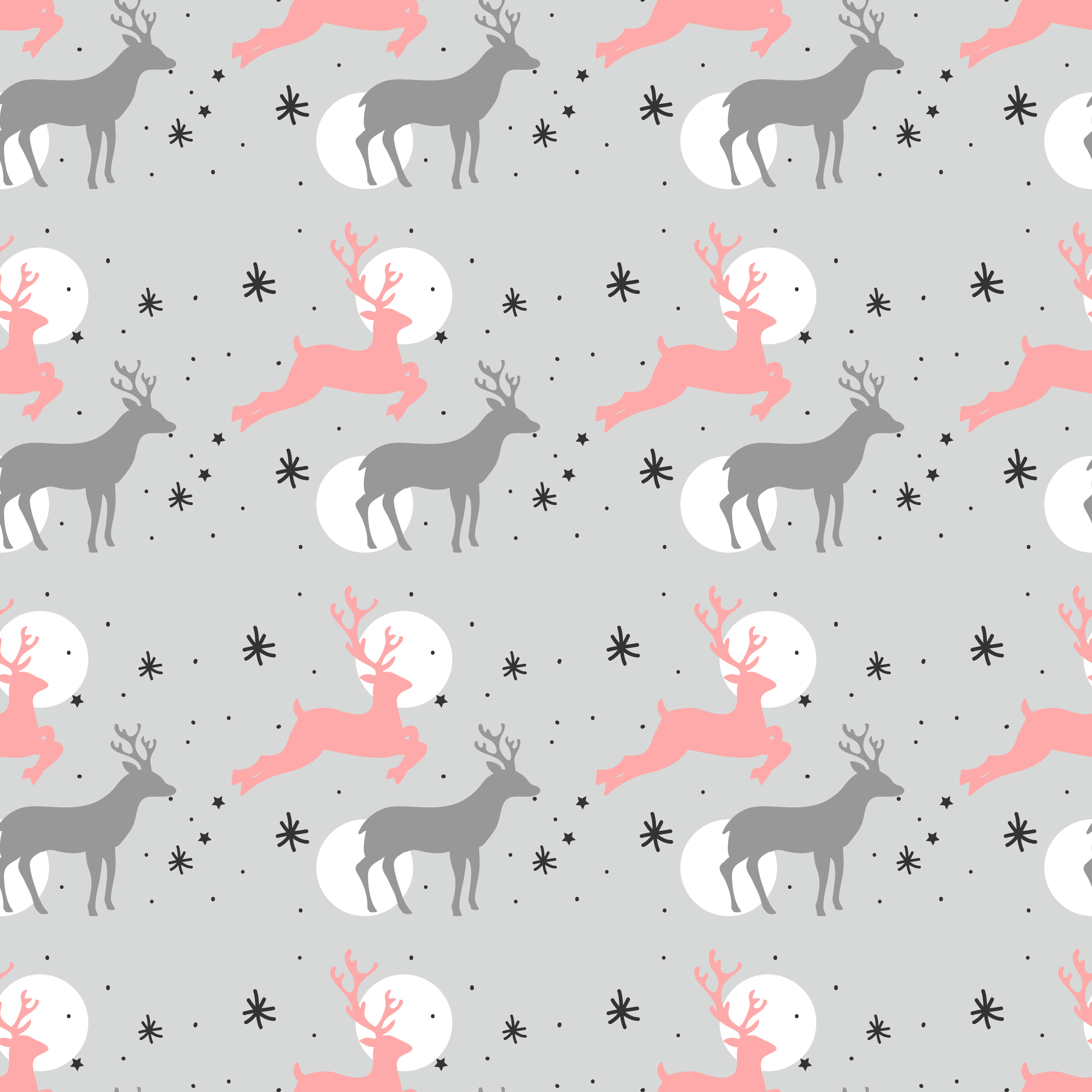 Download Christmas Deer Pattern - Download Free Vectors, Clipart ...