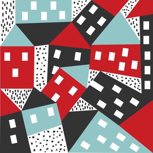 Abstract House Vector Pattern