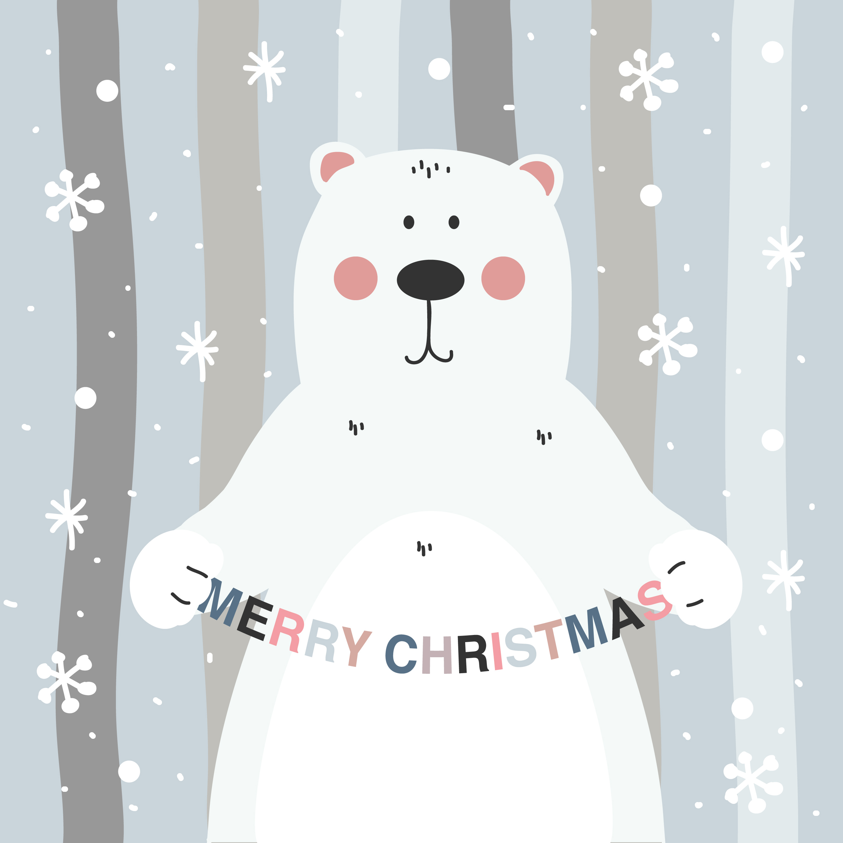 Download Christmas Bear Vector Background 169786 - Download Free ...