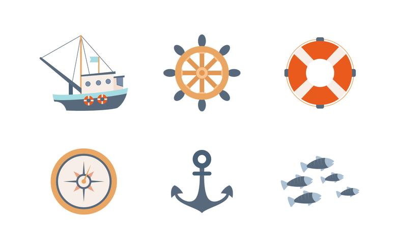 Free Outstanding Set of Fishing Vectors