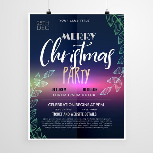 beautiful christmas party flyer design template download free christmas party graphic