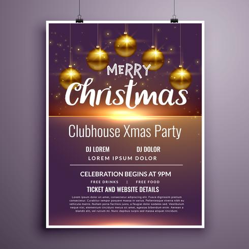 christmas party flyer template