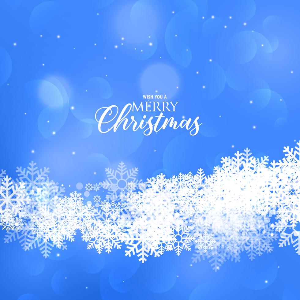 beautiful blue merry christmas snowflakes background - Download Free