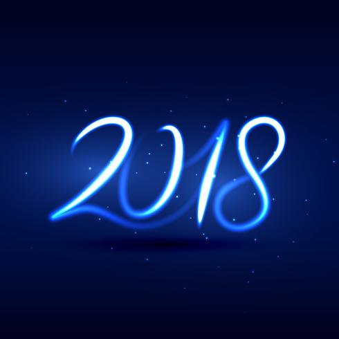 neon style 2018 new year lettering design - Kostenlose ...