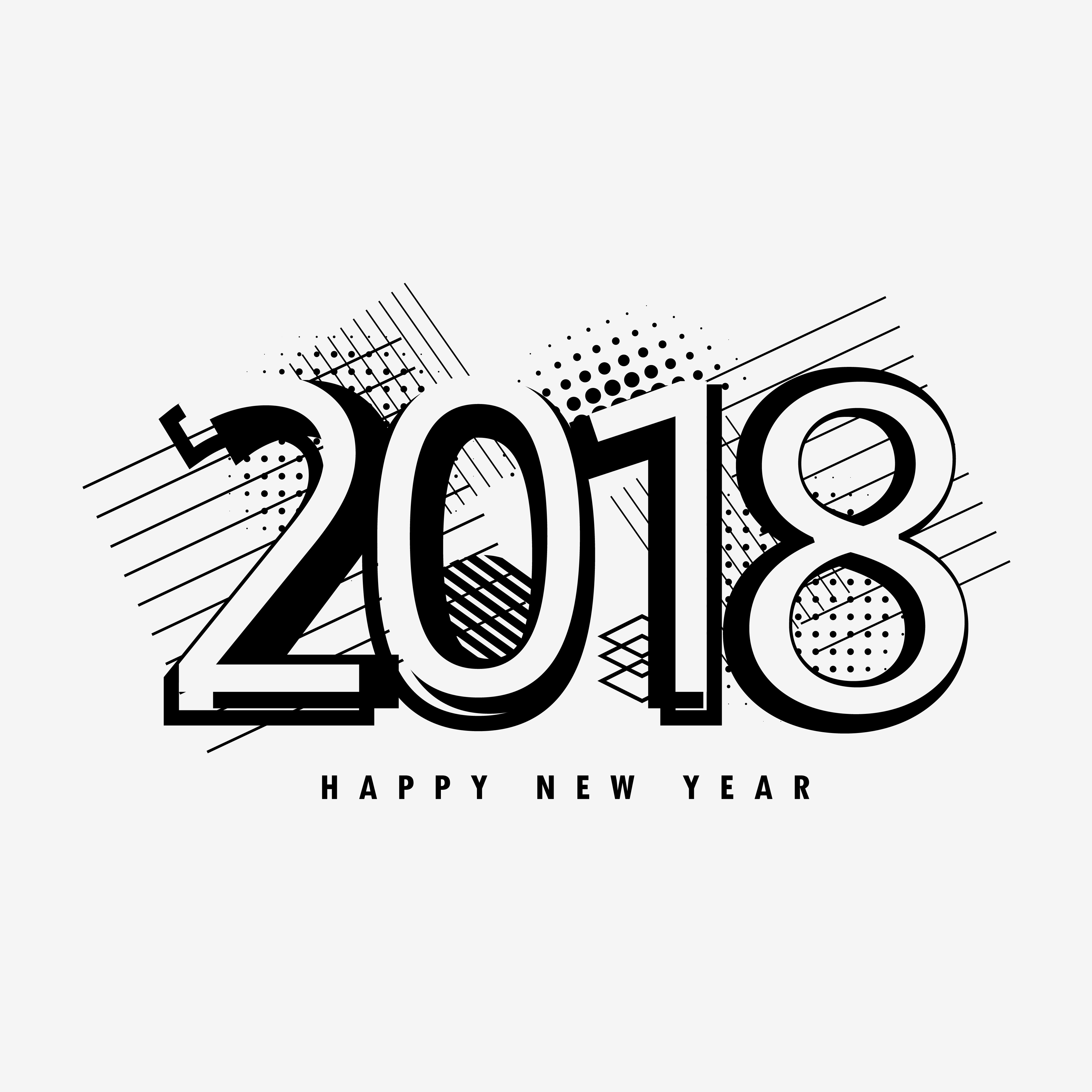 Download abstract 2018 happy new year text design - Download Free Vector Art, Stock Graphics & Images