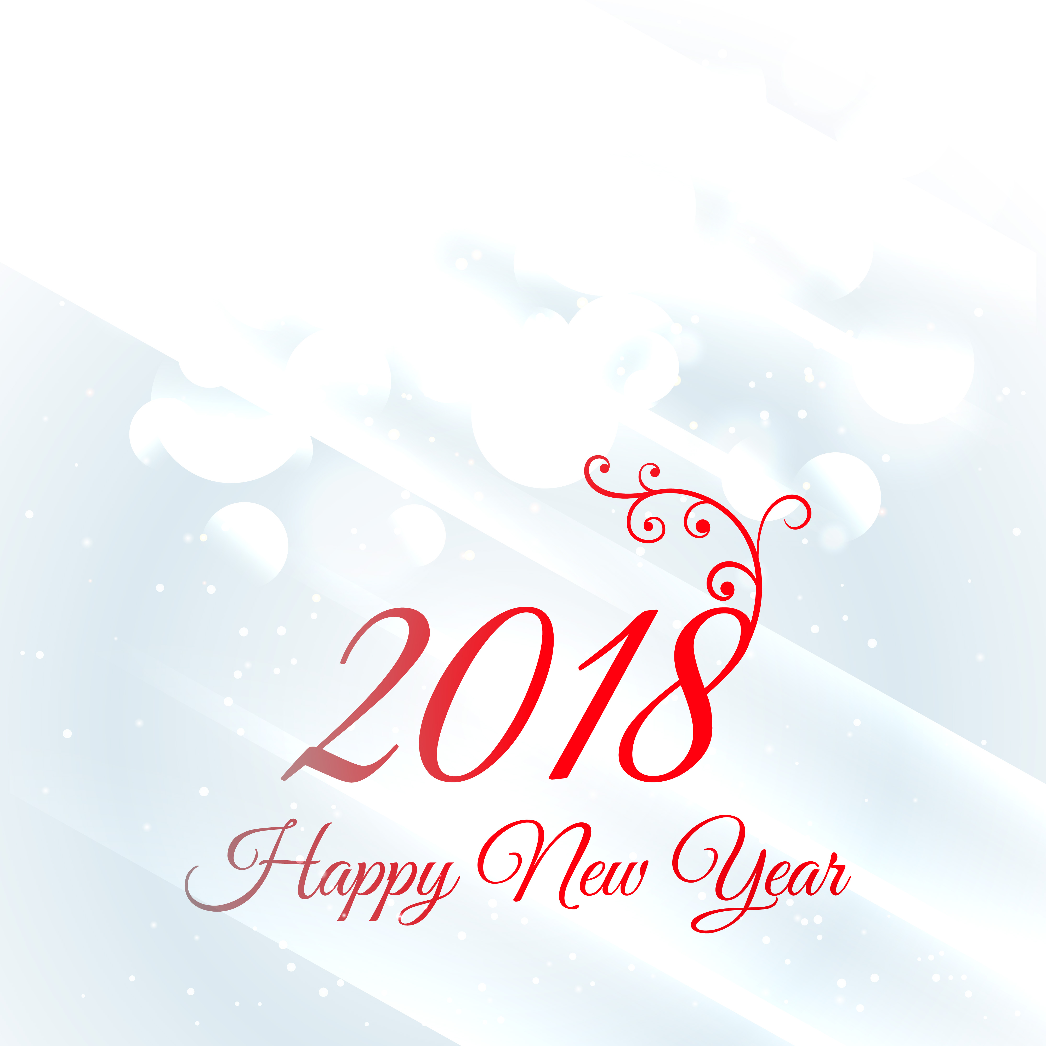 2018 happy new year greeting card design background ...
