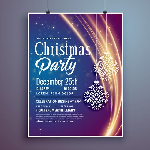 christmas party event invitation template design flyer download