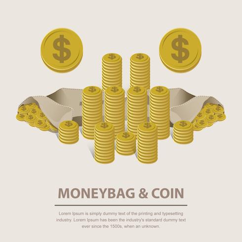 Sample Money Coin Vector Illustration