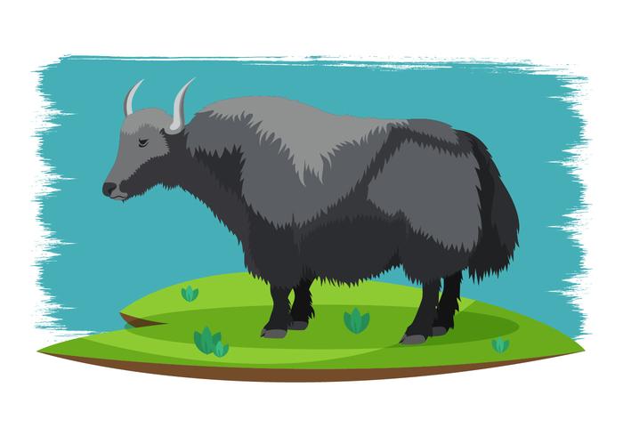 Ilustración vectorial Yak vector