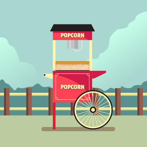 Popcorn Stand Vector Illustration