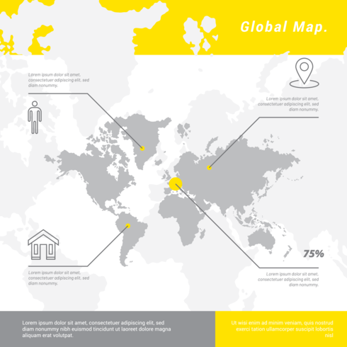 Vector de mapas globales