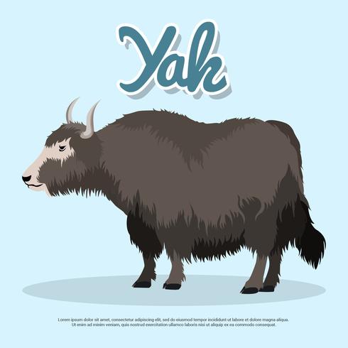 Ilustración vectorial Yak vector