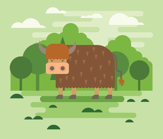 Ilustración vectorial Yak vector