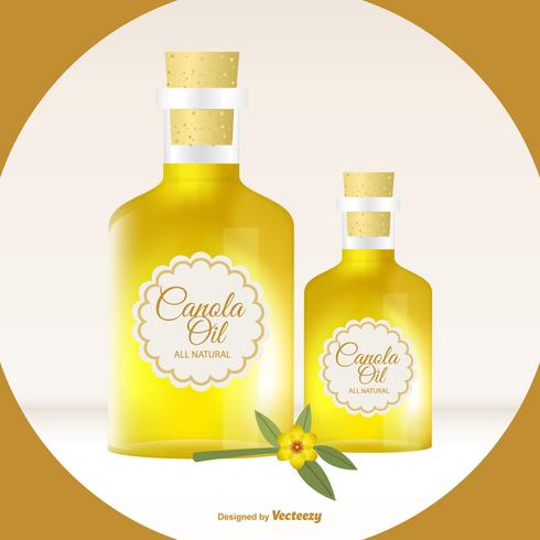 Bottle of Canola Oil Illustration vector