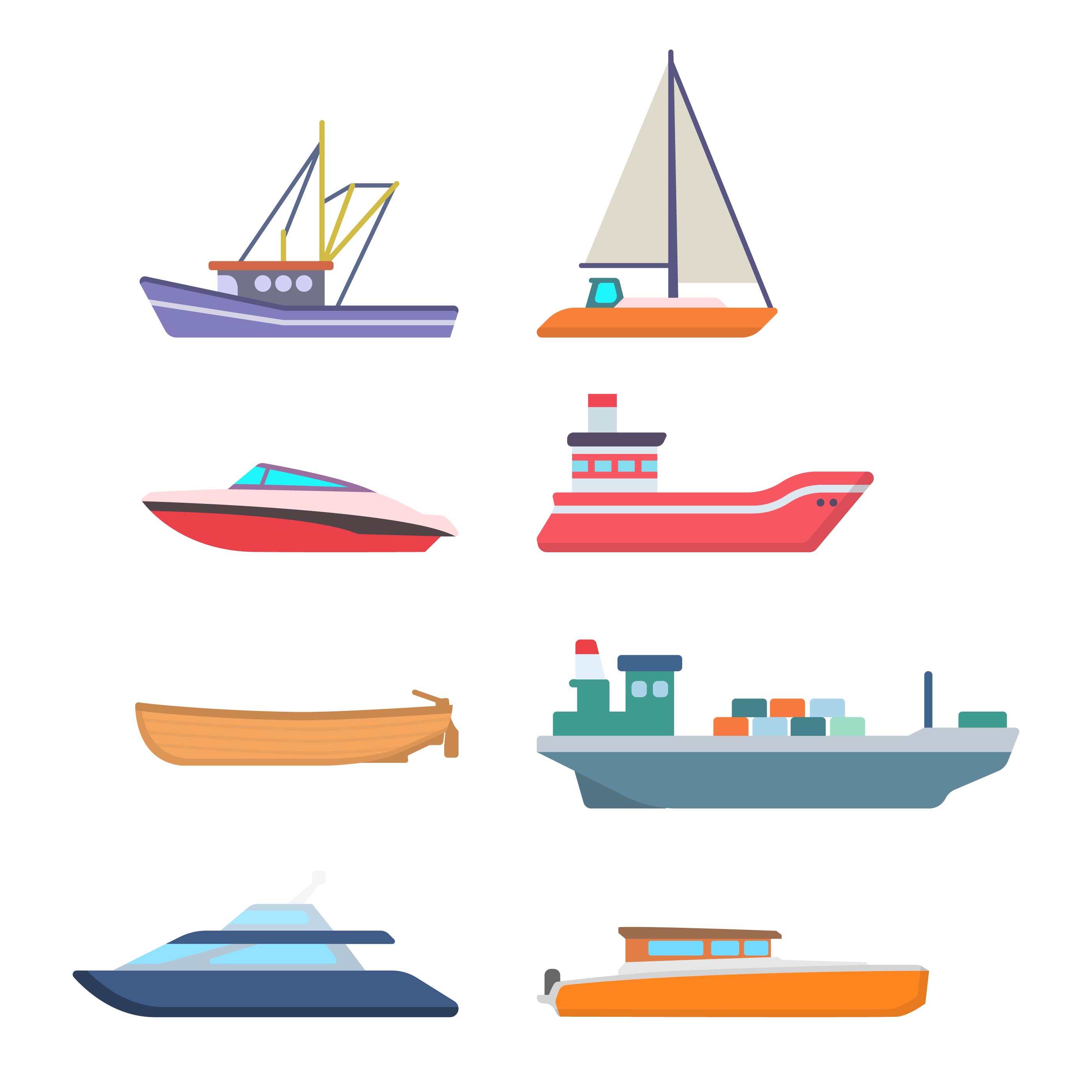 Boat Vector Art, Icons, and Graphics for Free Download