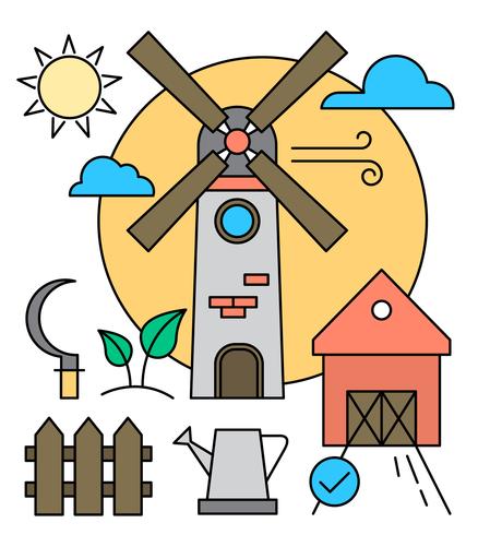 Iconos de granja gratis vector