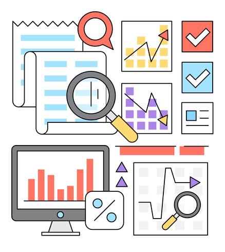 Estadísticas lineales gratuitas vector