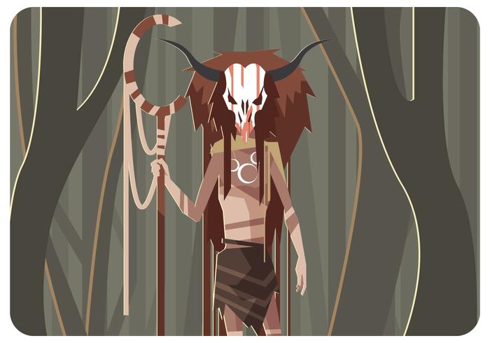 Misterious Shaman Vector