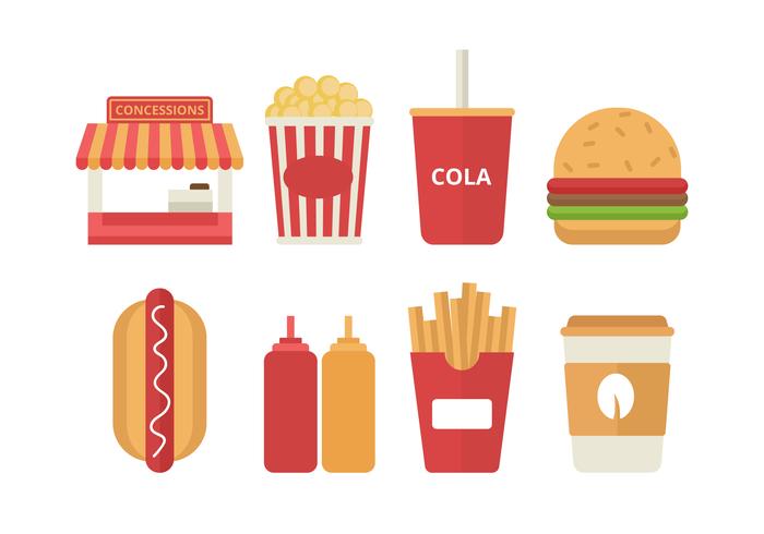 Free Concession Stand Vector Icons