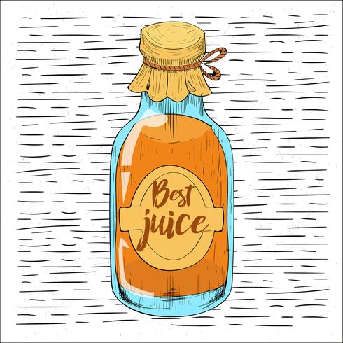 Ilustración de botella de Vector dibujado a mano libre