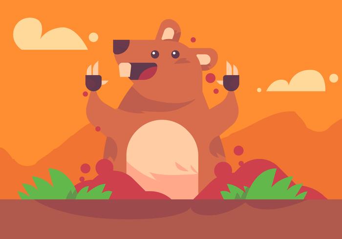 Gopher Popping Up Vector 