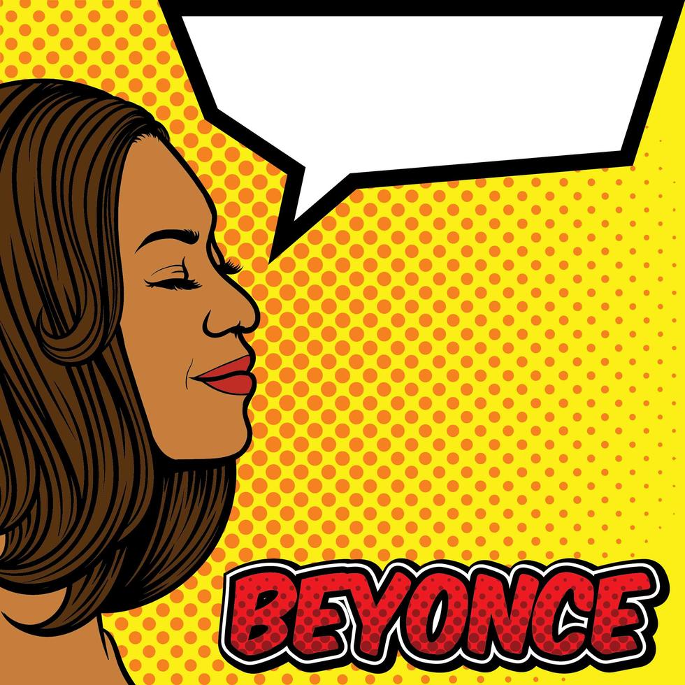 Beyonce Pop Art Background Vector 170914 Vector Art at Vecteezy