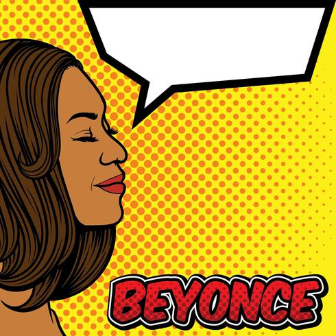 vector de fondo de arte pop beyonce