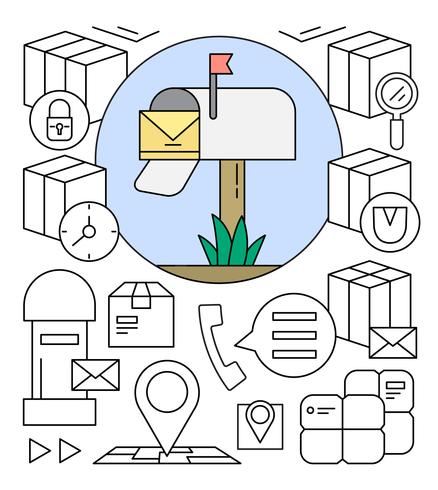 Free Postal Service Vector Elements