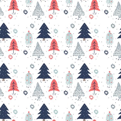 Hand Drawn Christmas Trees Pattern 170954 Vector Art at Vecteezy