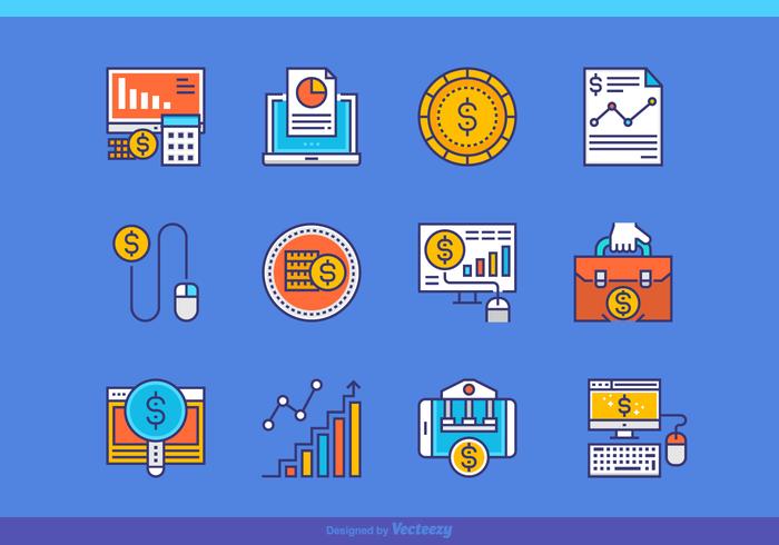 Filled Outline CPA Vector Concept Icons