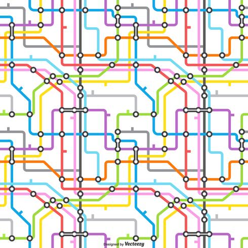 Tube Map Vector Seamless Pattern