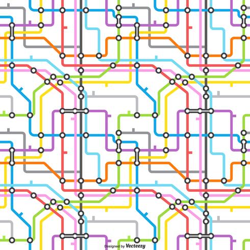 Tube Map Vector Seamless Pattern