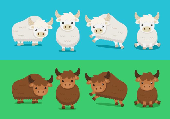 Cute Yak Cartoon vector