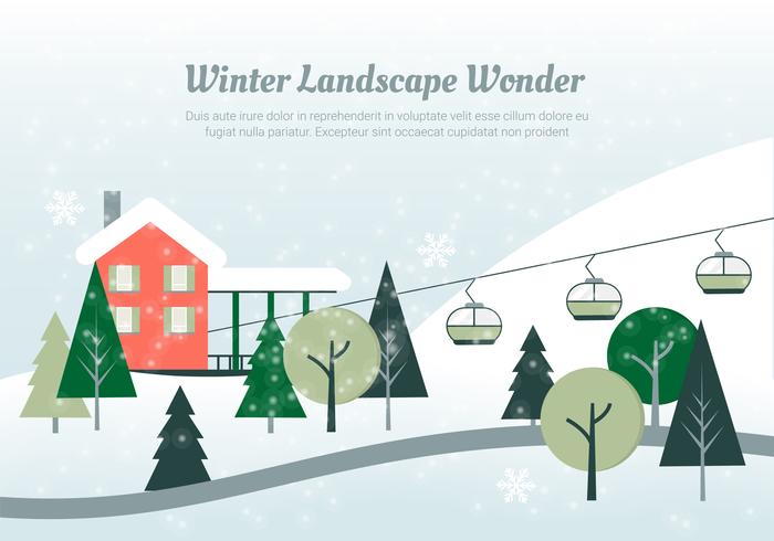 Design Vector Christmas Landscape