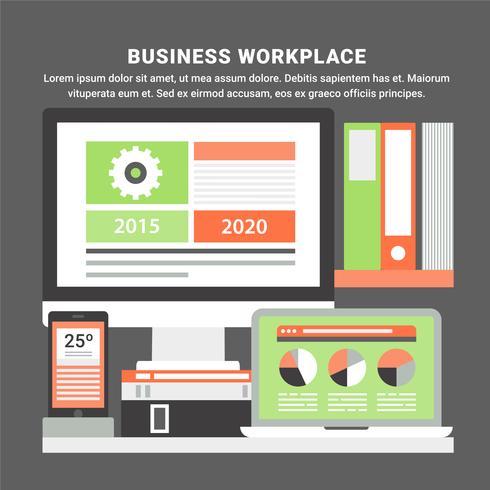 Free Flat Design Vector Business Elements