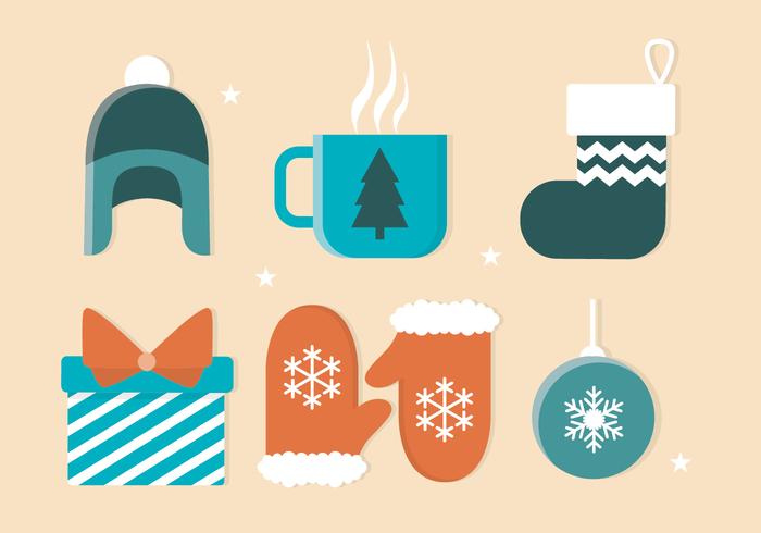 Free Flat Design Vector Winter Elements