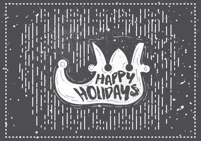 Free Hand Drawn Christmas Vector Greeting Card