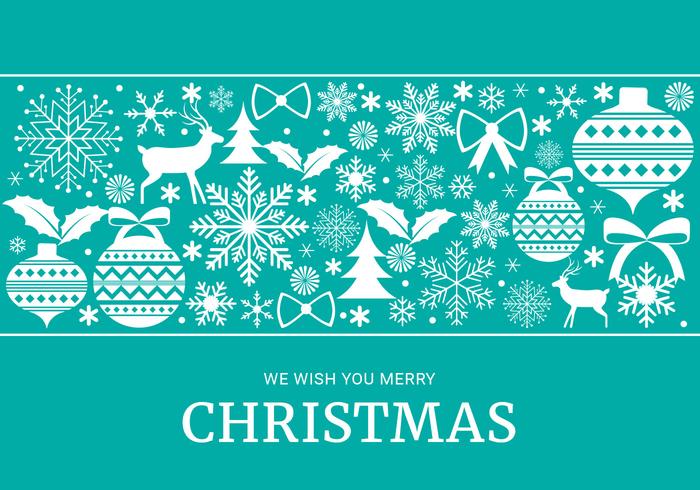Free Christmas Elements Background Vector