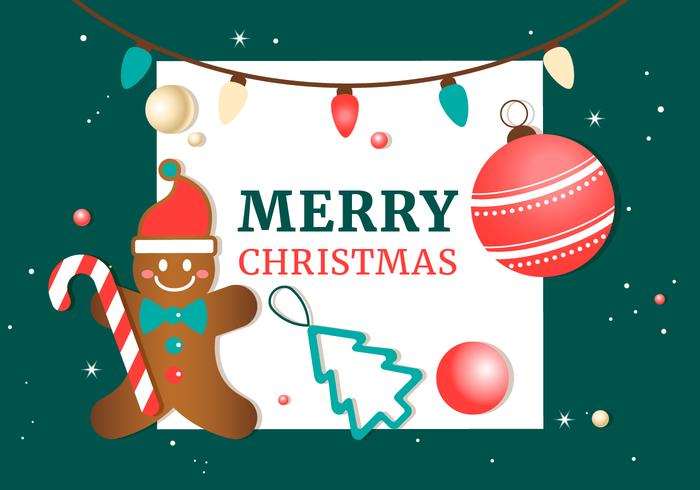 Free Christmas Elements Background Vector