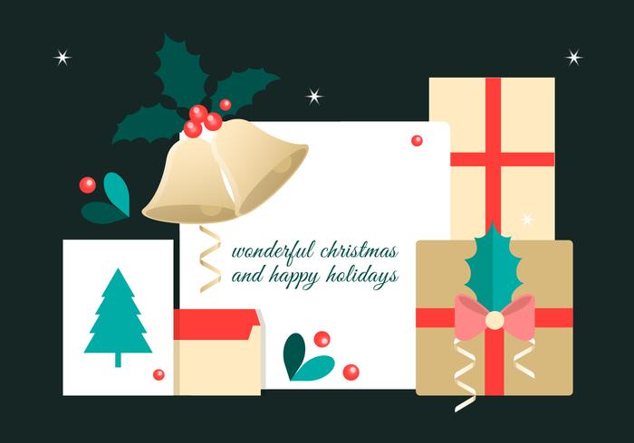 Free Christmas Elements Background Vector