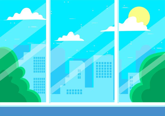 Free Hand Drawn Vector Cityscape Illustration