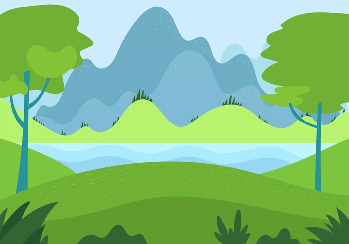 Ilustración de paisaje Vector dibujado a mano libre