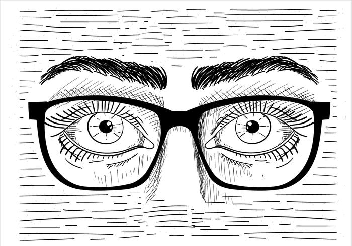 Ilustración de ojos vectoriales dibujados a mano libre vector