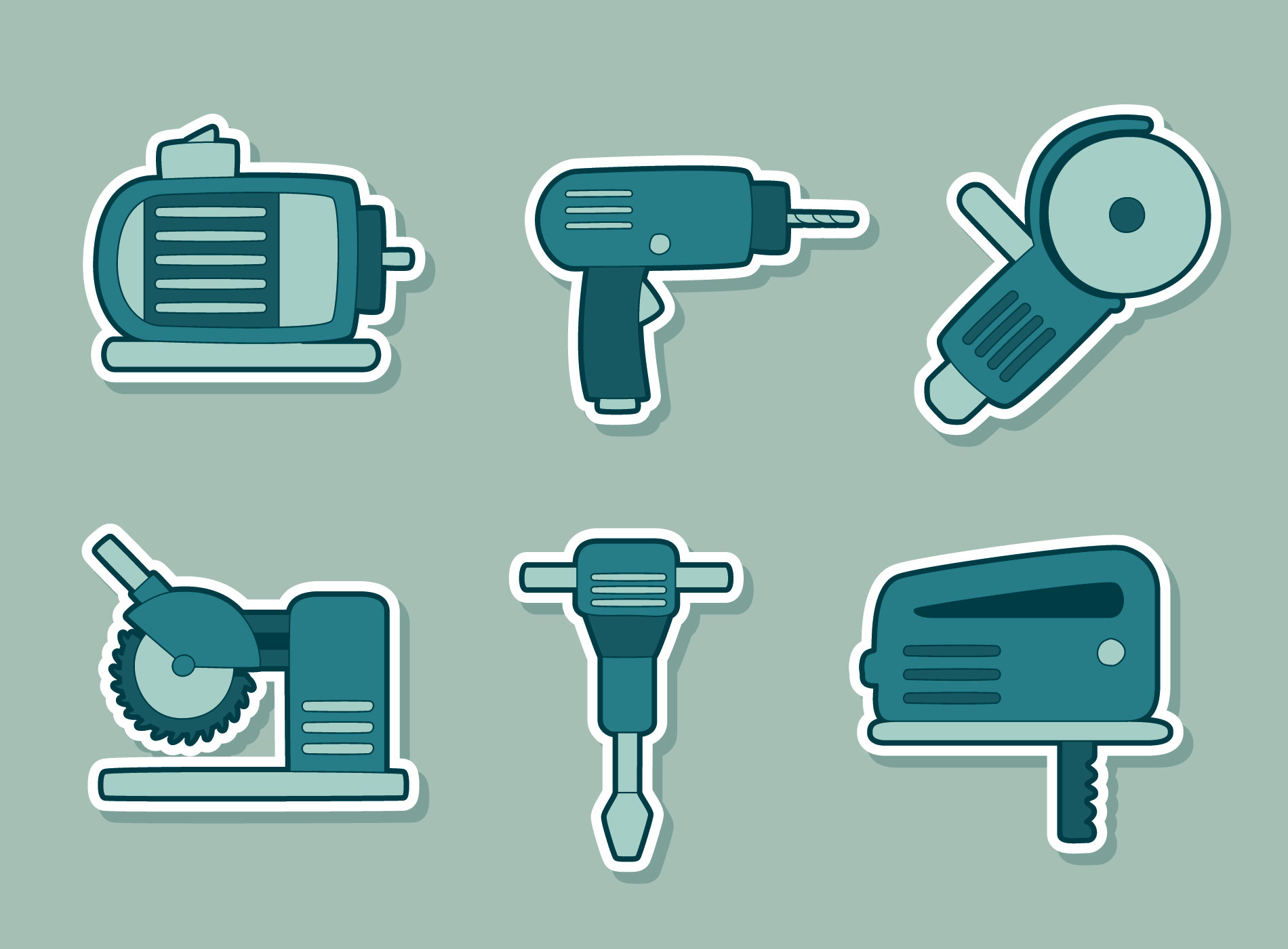 Construction Tools Collection Vector 171425 Vector Art at Vecteezy