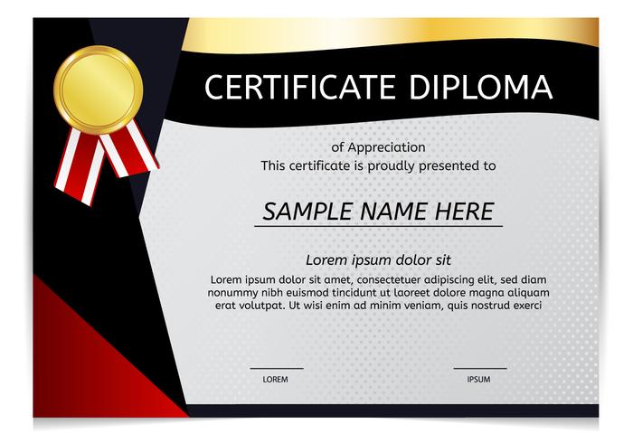 Certificado Diploma Vector